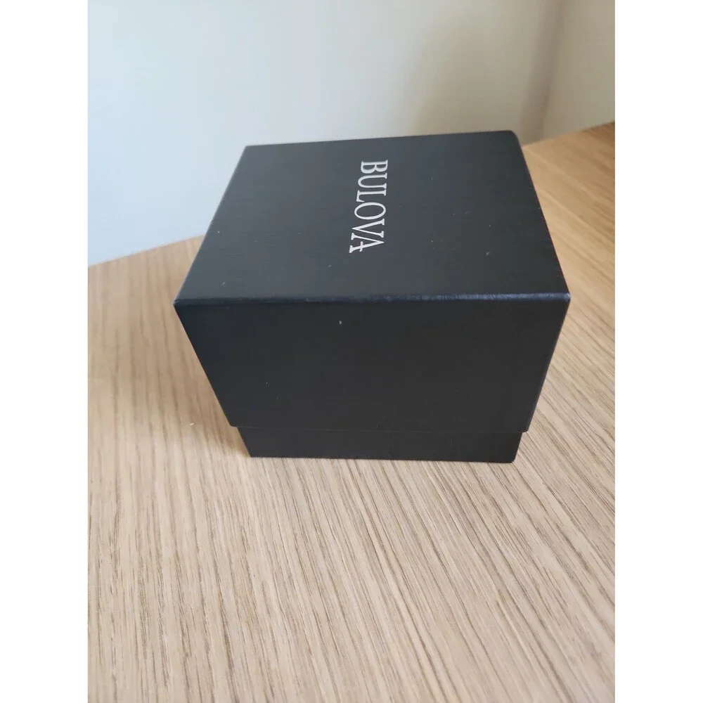 Bulova Black Leather Strap Watch w/ Original Box